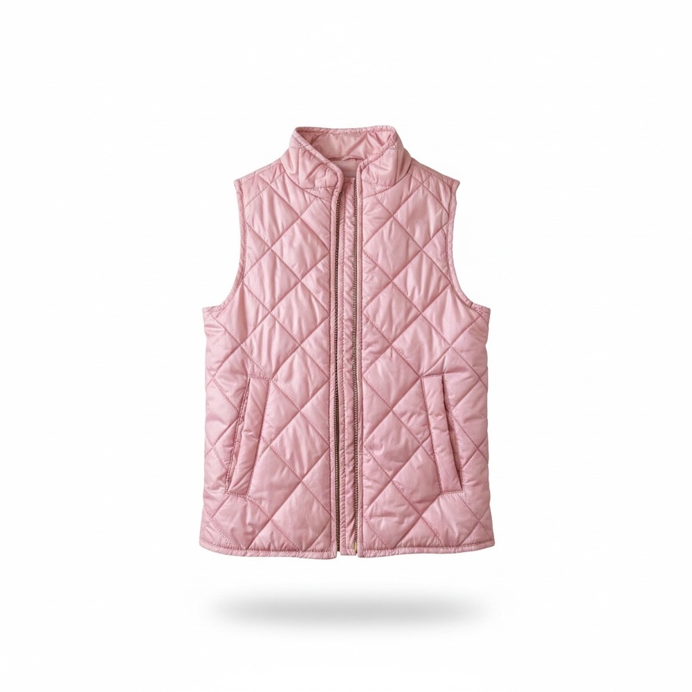 Kids Pink Quilted Vest